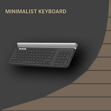 Minimalist keyboard 3D model